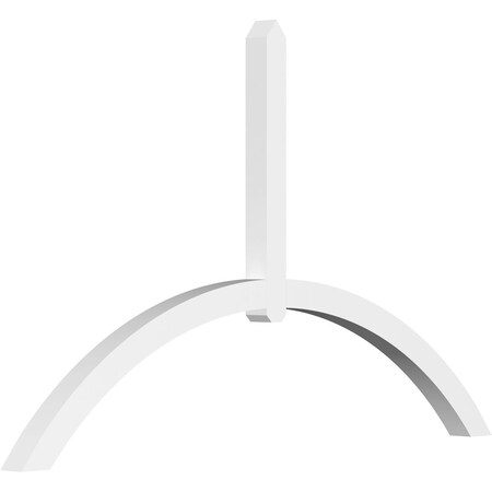 Ekena Millwork Archdale Architectural Grade PVC Gable Bracket, 96"W x 60"H x 4"D x 4"F, 15/12 Pitch GBP096X60X0404ARC00